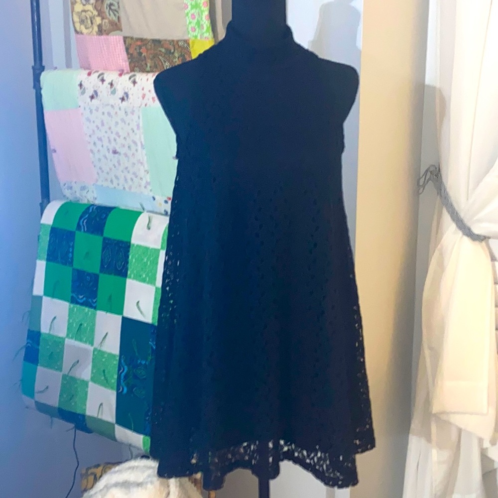 Black Lace Shift Dress